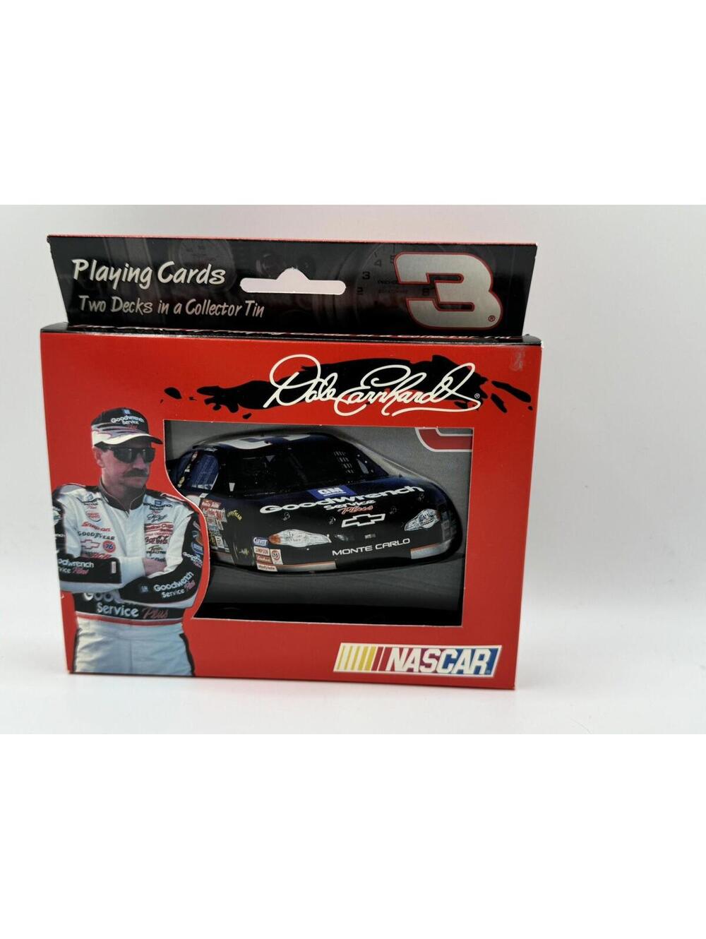 Dale Earnhardt Sr. 2 Deack Playing Cards in NASCAR Collector Tin 2001